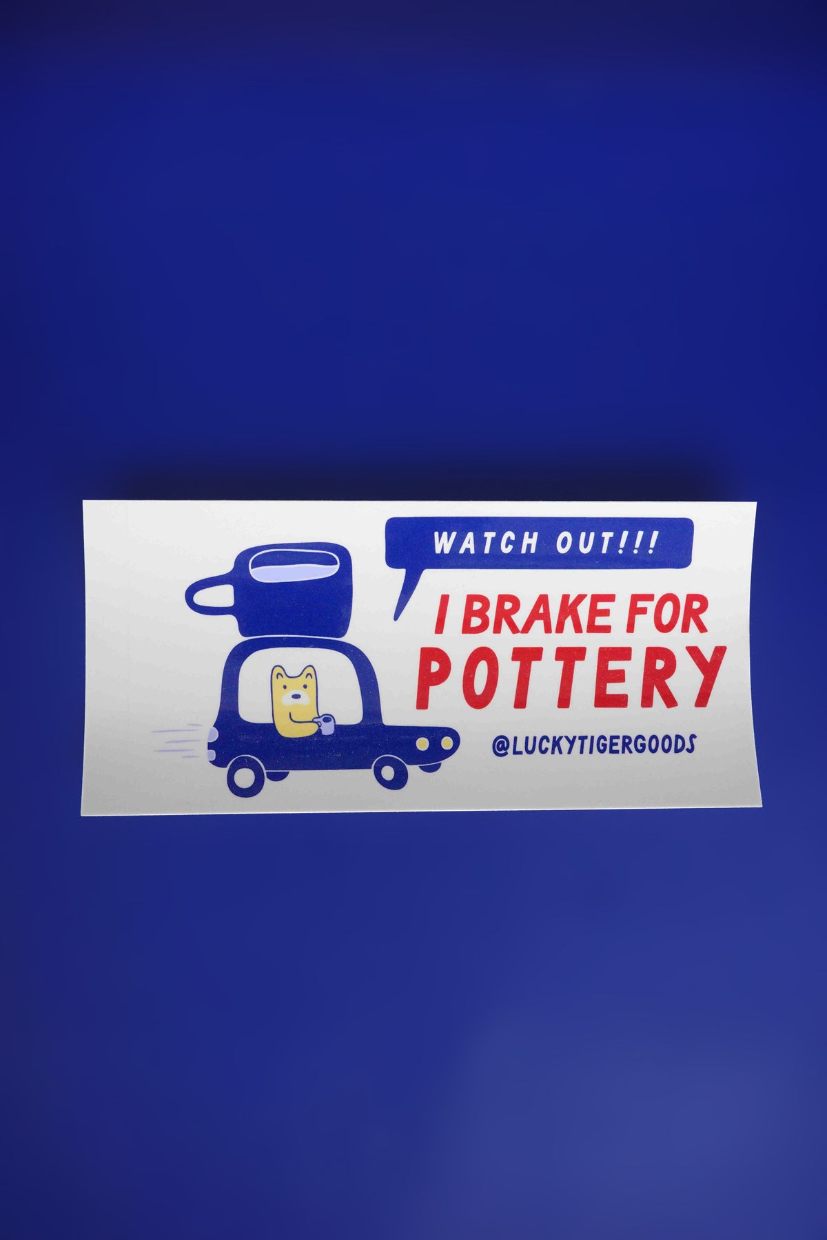 i brake for pottery bumper sticker