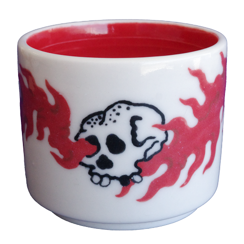 flame skull cup