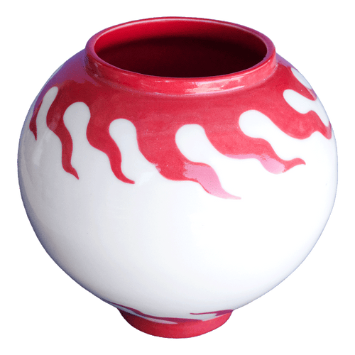 porcelain flame vase