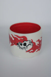 flame skull cup