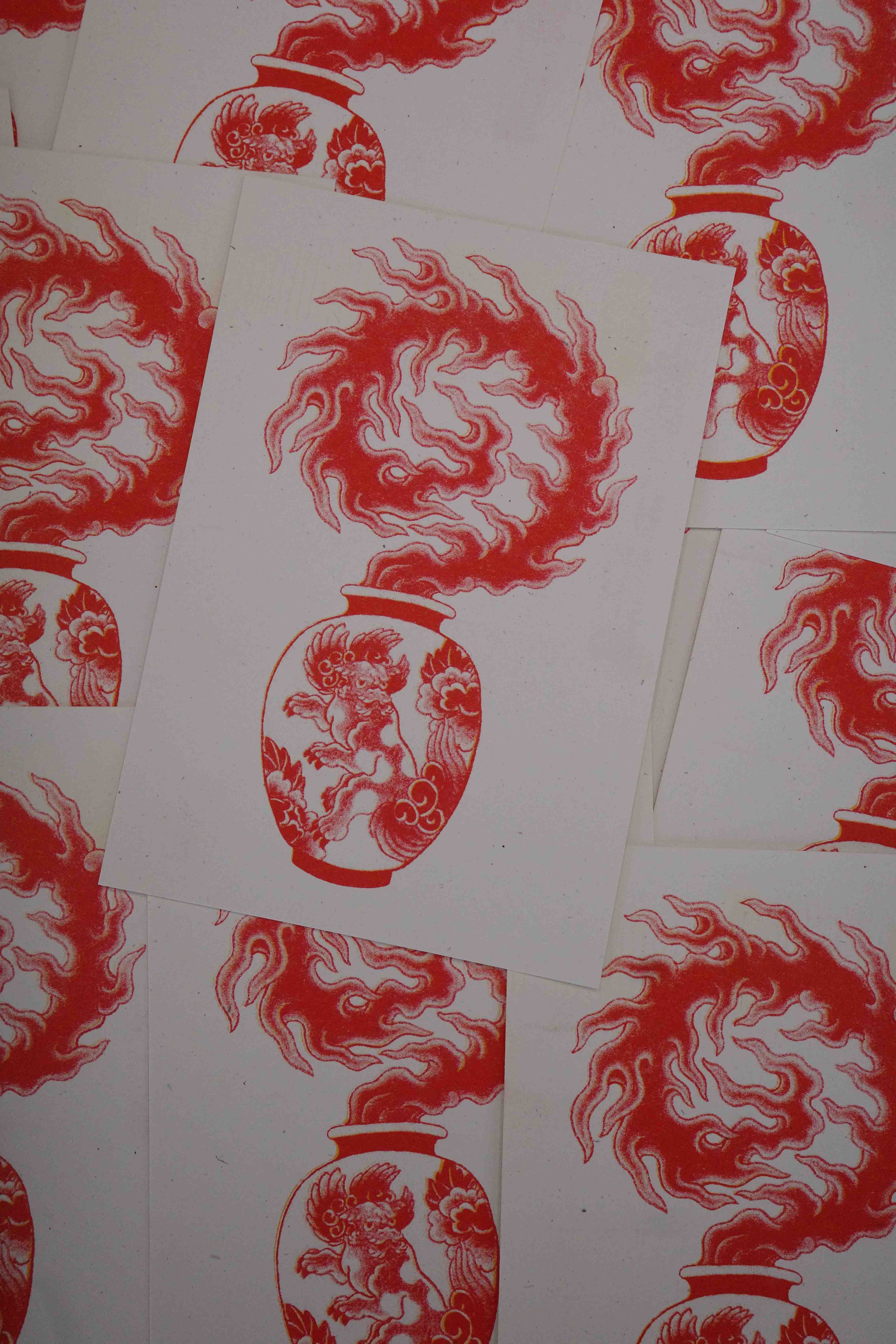 risograph postcard