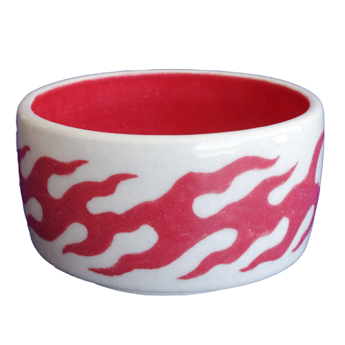 short red flame cup